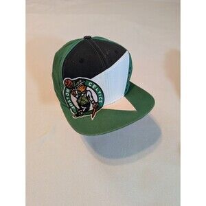 Adidas Boston Celtics NBA Big Logo Cap Snapback Hat Green Black Color Block
